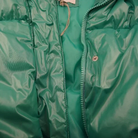 A New Day Jacket Womens XL Green Puffer Water Resistant Winter Coat Warm Zip - Picture 4 of 10